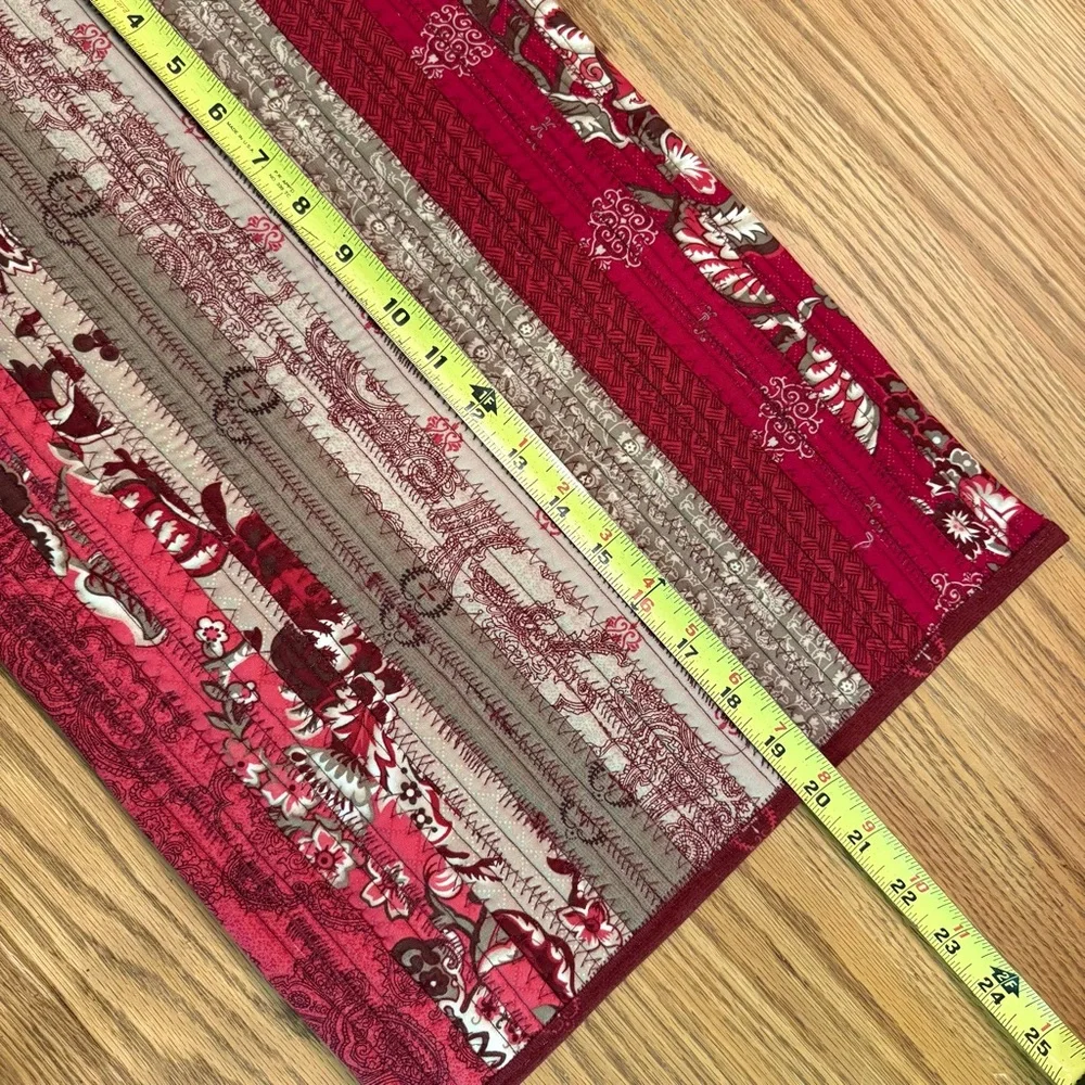 2 Quilted Placemats Handmade Machine Sewn Heavy 13